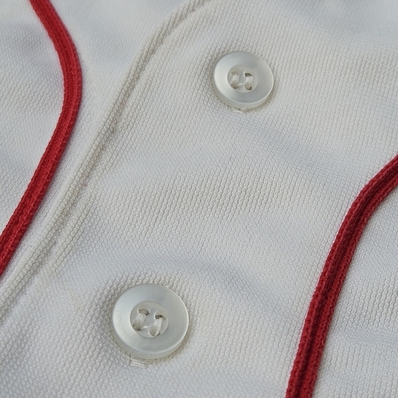 Vintage Red Sox Jersey #32 Alpenrose Embroidered Quality Heavy Baseball Shirt 44 - Picture 7 of 16